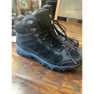 Nortiv8 Mens Waterproof Hiking Boots Black JS19004M Size 8 Mid Top Suede Lug